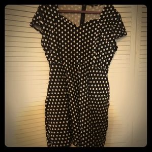 Polka dotted swing dress vintage style